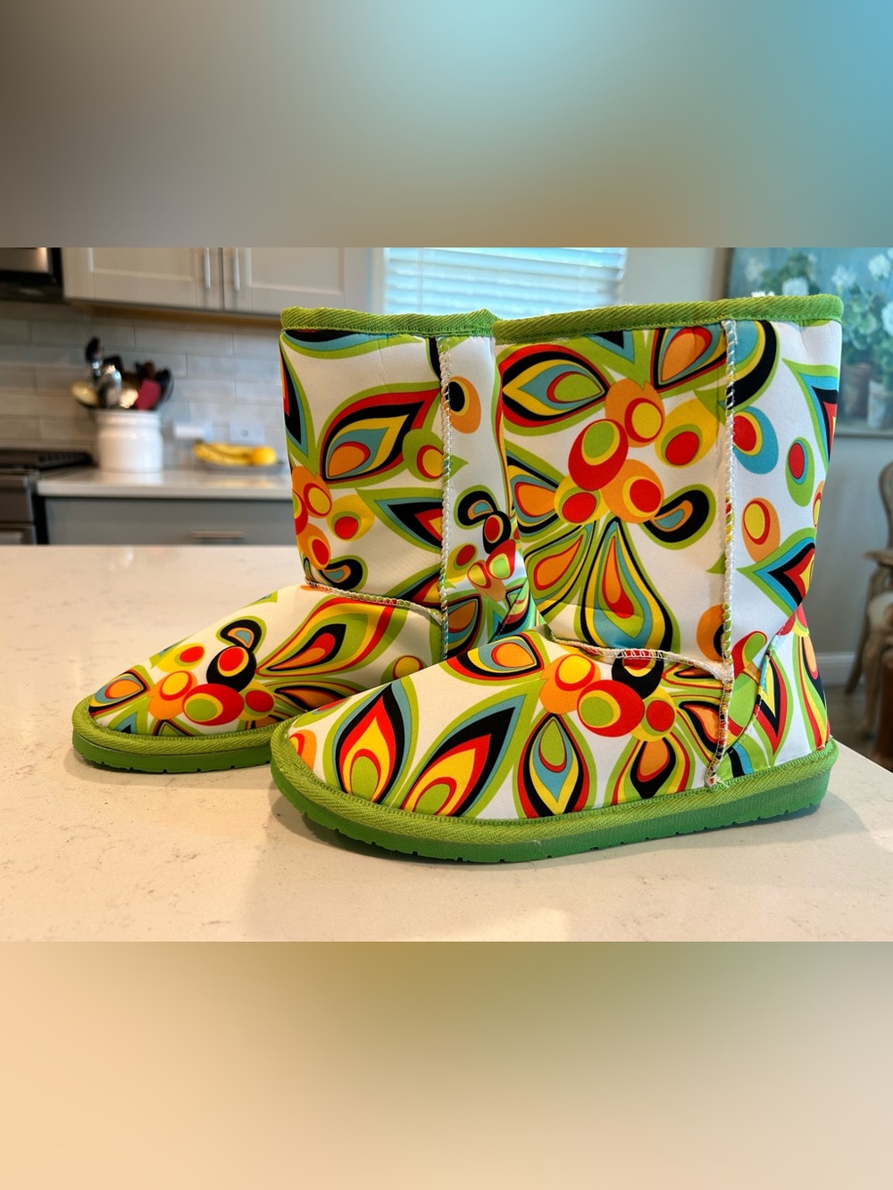 Women’s size 8 Dawgs colorful boots